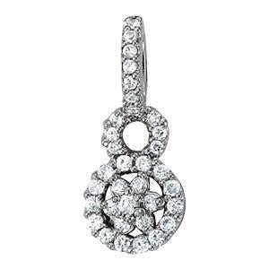 3/8 ct tw Diamond Cluster Pendant F Color VS Clarity Diamonds