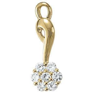 1/4 ct tw Diamond Cluster Pendant F Color VS Clarity Diamonds