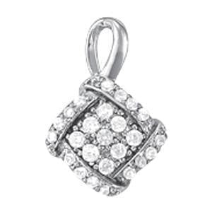 1/6 ct tw Diamond Cluster Pendant F Color VS Clarity Diamonds