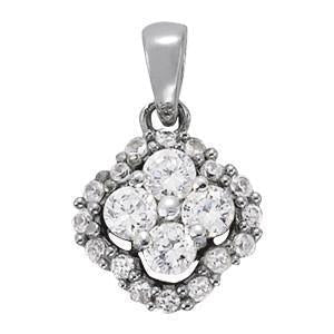 1/2 ct tw Diamond Cluster Pendant F Color VS Clarity Diamonds