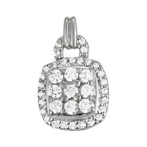 3/4 ct tw Diamond Cluster Pendant F Color VS Clarity Diamonds