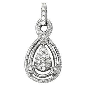 1/5 ct tw Diamond Cluster Pendant F Color VS Clarity Diamonds