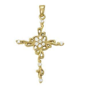 1/4 ct tw Diamond Cross Pendant F Color VS Clarity Diamonds