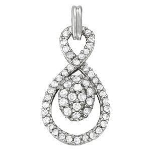 1/2 ct tw Diamond Cluster Pendant F Color VS Clarity Diamonds