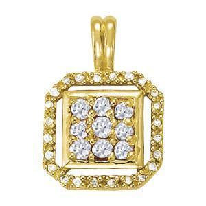 3/8 ct tw Diamond Cluster Pendant F Color VS Clarity Diamonds