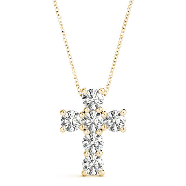 1/4 ct tw Diamond Cross Pendant F Color VS Clarity Diamonds