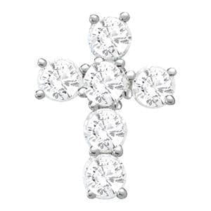 3/4 ct tw Diamond Cross Pendant F Color VS Clarity Diamonds