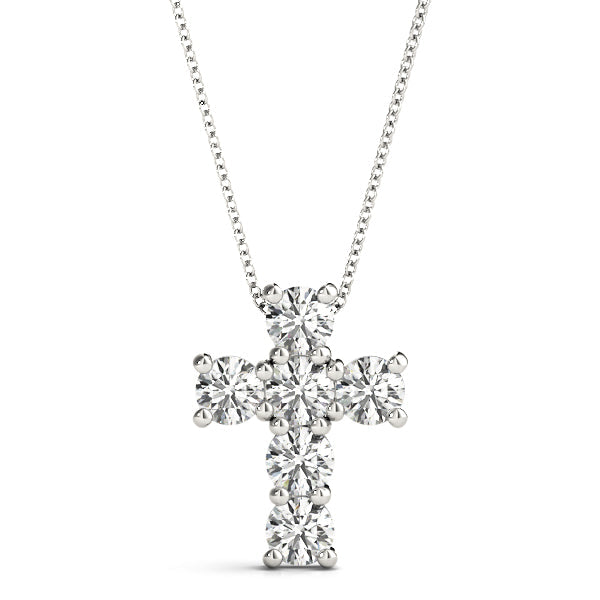 1/4 ct tw Diamond Cross Pendant F Color VS Clarity Diamonds