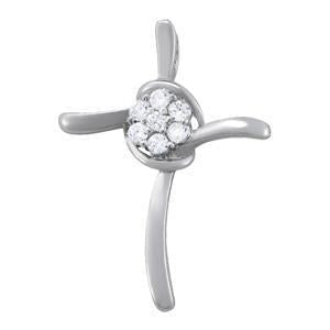 1/4 ct tw Diamond Cross Pendant F Color VS Clarity Diamonds