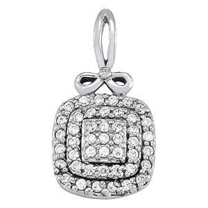 1/3 ct tw Diamond Cluster Pendant F Color VS Clarity Diamonds