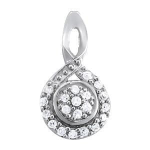 1/10 ct tw Diamond Cluster Pendant F Color VS Clarity Diamonds