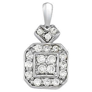 1/4 ct tw Diamond Cluster Pendant F Color VS Clarity Diamonds