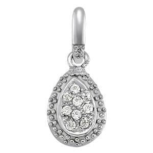 1/10 ct tw Diamond Cluster Pendant F Color VS Clarity Diamonds