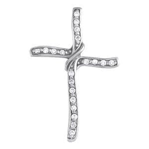 3/8 ct tw Diamond Cross Pendant F Color VS Clarity Diamonds