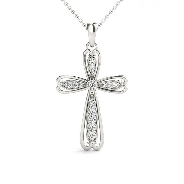 1/4 ct tw Diamond Cross Pendant F Color VS Clarity Diamonds