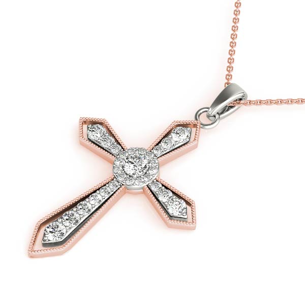 1/3 ct tw Diamond Cross Pendant F Color VS Clarity Diamonds