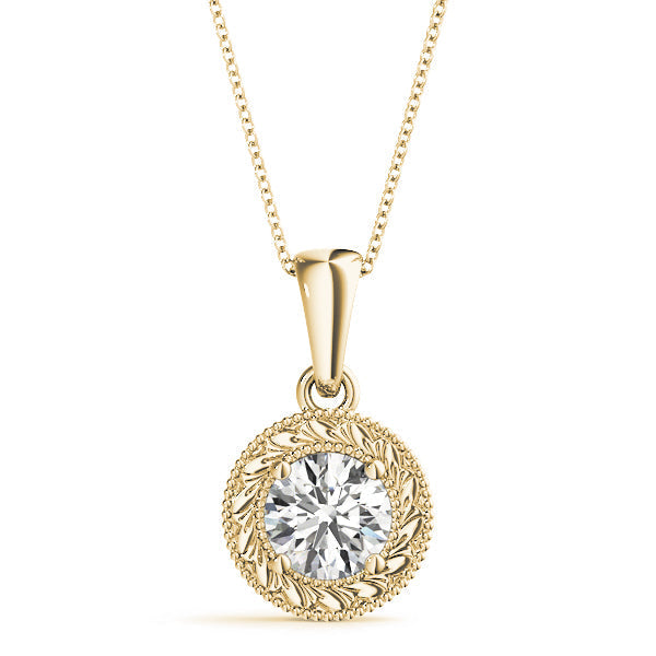 1/4 ct tw Diamond Solitaire Pendant with F Color VS Clarity Diamond