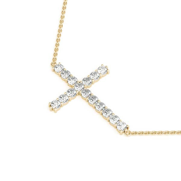 1 ct tw Diamond Cross Pendant F Color VS Clarity Diamonds