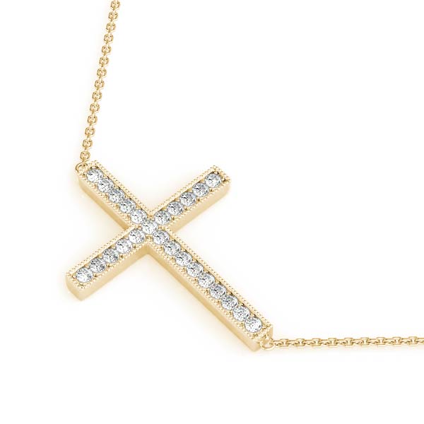 1/4 ct tw Diamond Cross Pendant F Color VS Clarity Diamonds