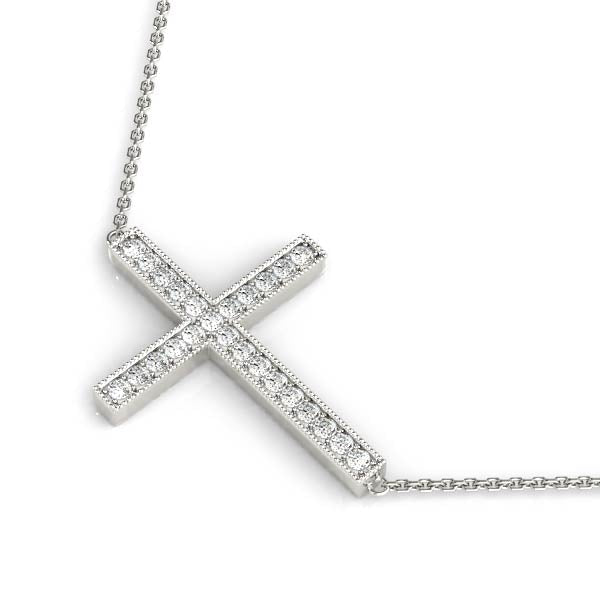 1/4 ct tw Diamond Cross Pendant F Color VS Clarity Diamonds