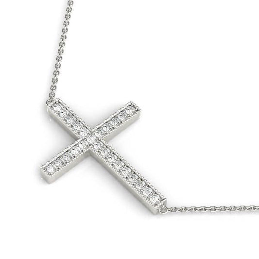 1/8 ct tw Diamond Cross Pendant F Color VS Clarity Diamonds