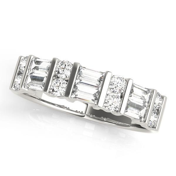 7/8 ct 14kt Gold Baguette Diamond Wedding Band