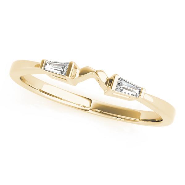 1/10 14k Gold Baguette Diamond Band F VS Diamonds