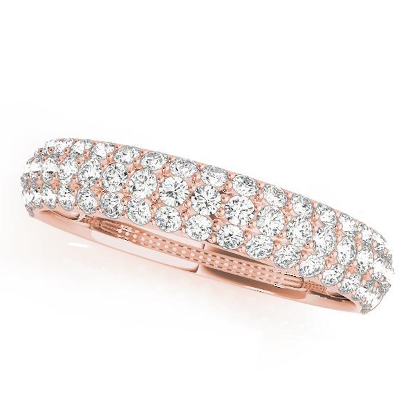 5/8 14k Gold Pave Diamond Band F VS Diamonds