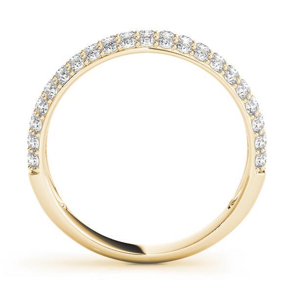 5/8 14k Gold Pave Diamond Band F VS Diamonds