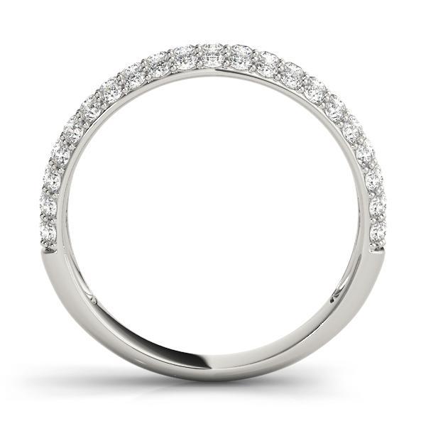 5/8 14k Gold Pave Diamond Band F VS Diamonds