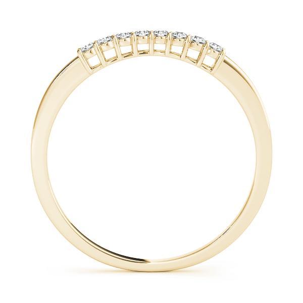 1/10 14k Gold Curved Diamond Band F VS Diamonds