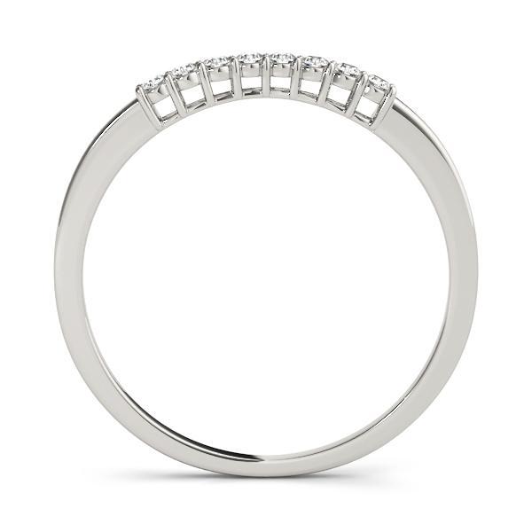 1/10 14k Gold Curved Diamond Band F VS Diamonds