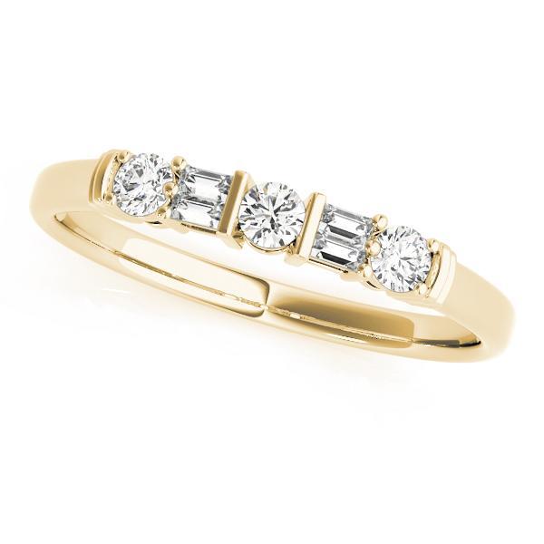 1/5 14k Gold Baguette Diamond Band F VS Diamonds