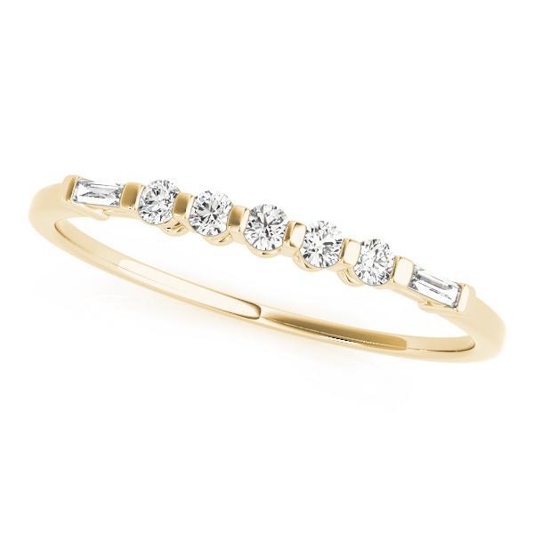 1/8 14k Gold Baguette Diamond Band F VS Diamonds