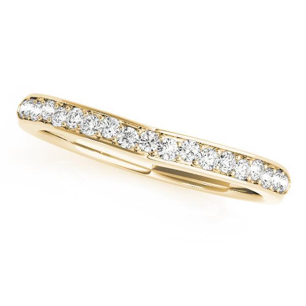 1/4 14k Gold Curved Diamond Band F VS Diamonds