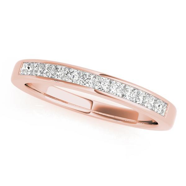 5/8 14k Gold Princess Diamond Band F VS Diamonds