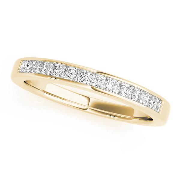 5/8 14k Gold Princess Diamond Band F VS Diamonds