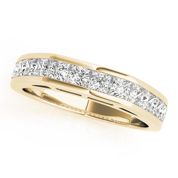 1 1/5 14k Gold Princess Diamond Band F VS Diamonds