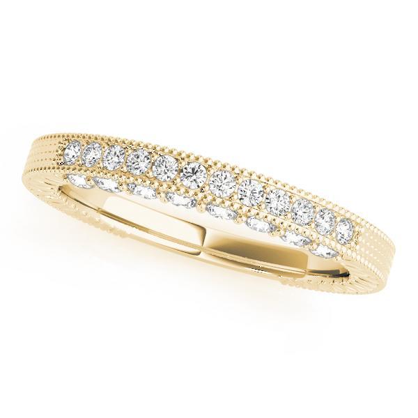 1/4 14k Gold Pave Diamond Band F VS Diamonds