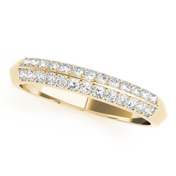 1/5 14k Gold Pave Diamond Band F VS Diamonds