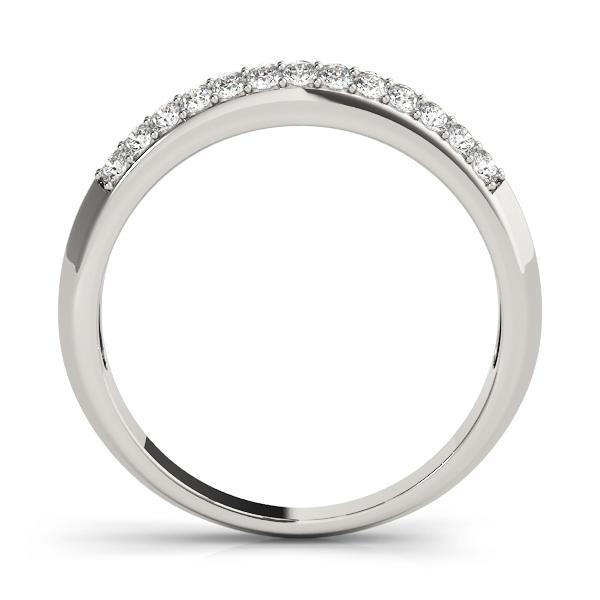 1/5 14k Gold Pave Diamond Band F VS Diamonds