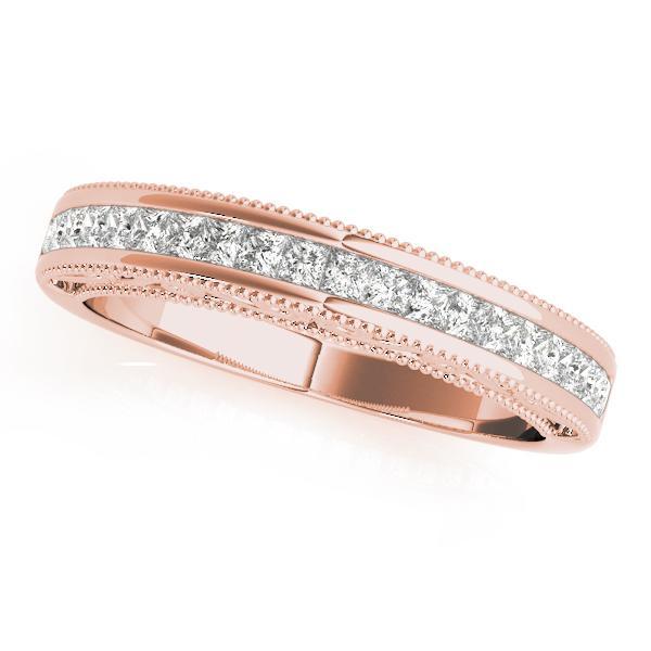 3/8 14k Gold Princess Diamond Band F VS Diamonds