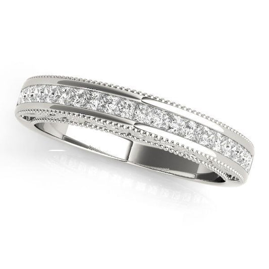 3/8 ct 14kt Gold Princess Diamond Wedding Band