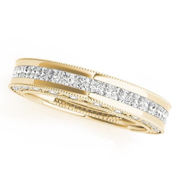 1 1/2 14k Gold Princess Diamond Band F VS Diamonds