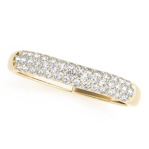 1/4 14k Gold Pave Diamond Band F VS Diamonds