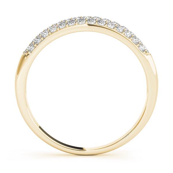 1/4 14k Gold Pave Diamond Band F VS Diamonds