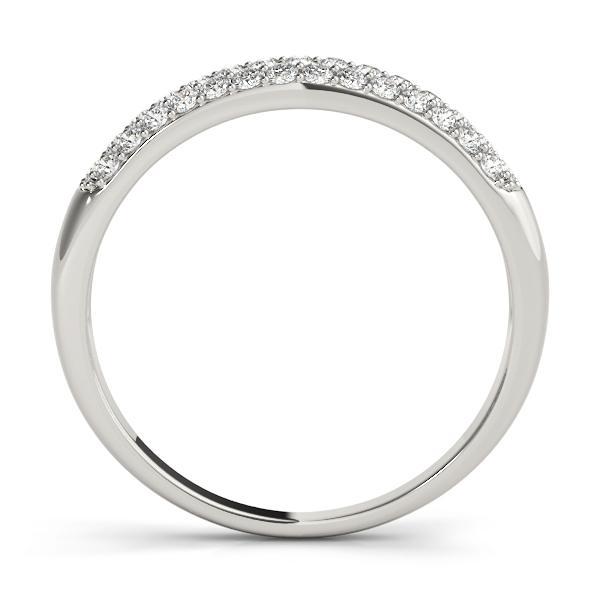 1/4 14k Gold Pave Diamond Band F VS Diamonds