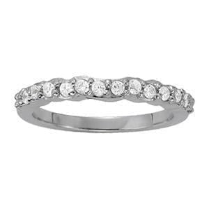 3/8 ct 14kt Gold Curved Diamond Wedding Band