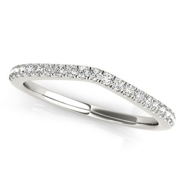 1/5 ct 14kt Gold Curved Diamond Wedding Band