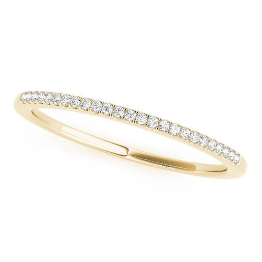 1/10 14k Gold Prong Set Diamond Band F VS Diamonds